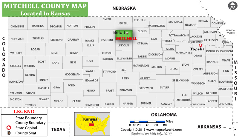Mitchell County Map