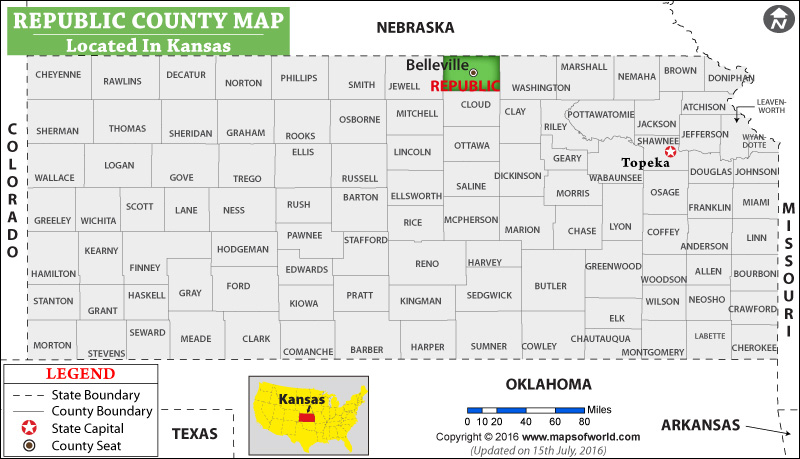 Republic County Map