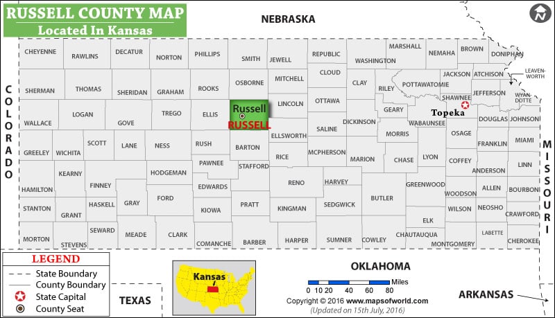 Russell County Map