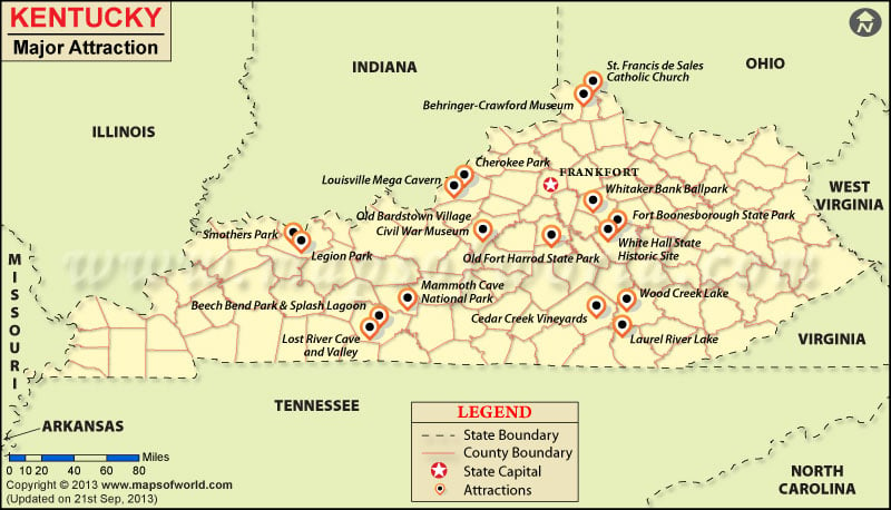 Kentucky Travel Map