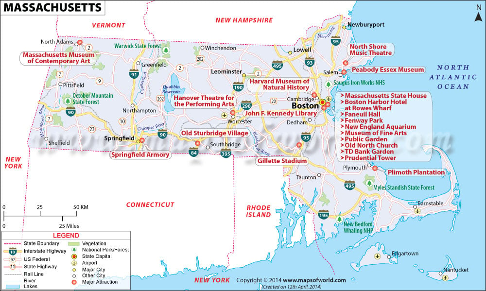 List Of Universities In Massachusetts Map Of Massachusetts