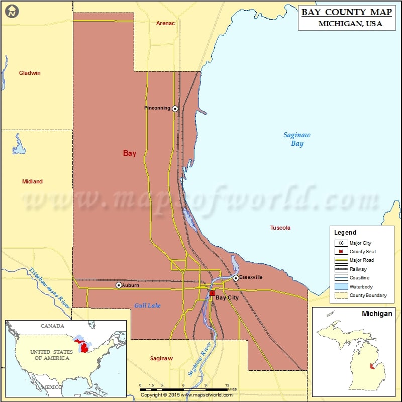 Bay County Map for free download