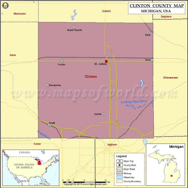 Clinton County Map for free download