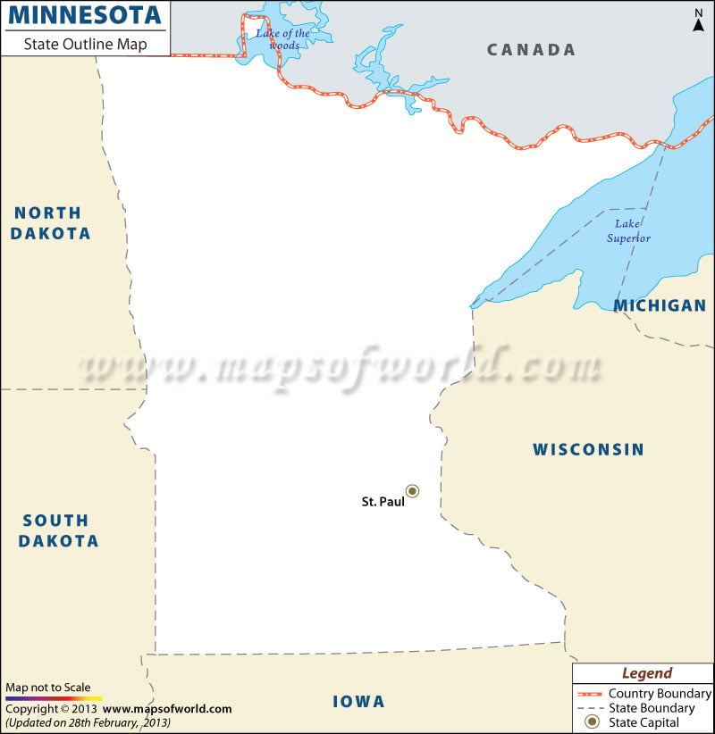 Minnesota Outline Map