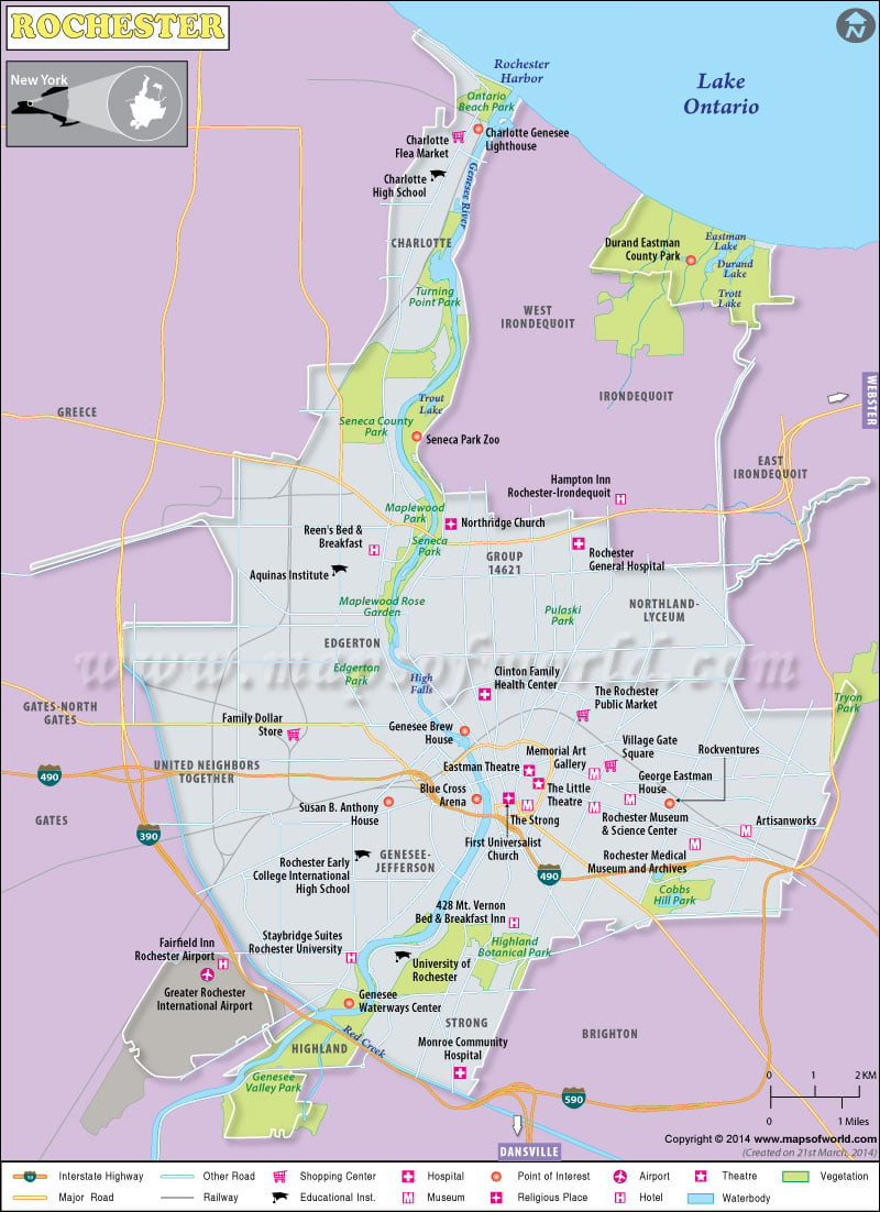 Rochester Map, Minnesota