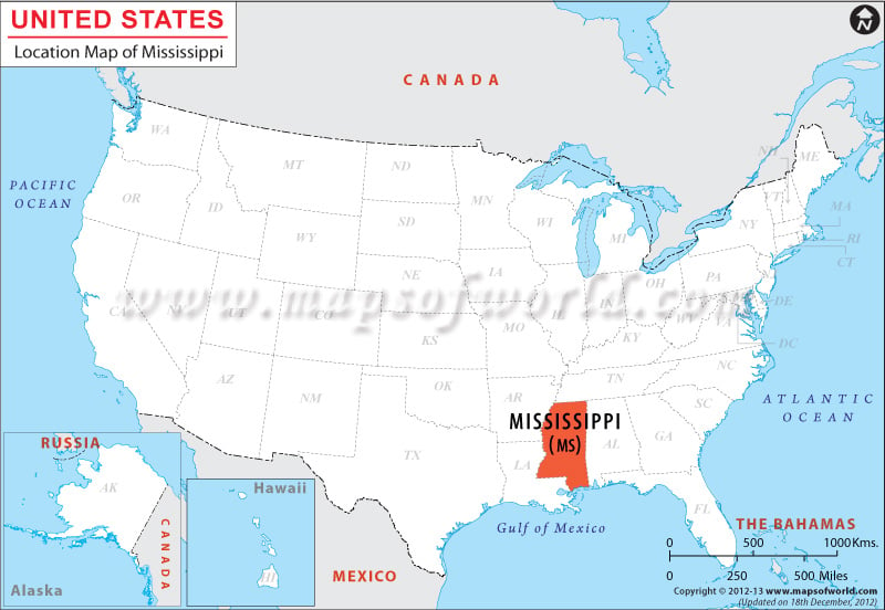 mississippi on a map Where Is Mississippi Located Location Map Of Mississippi mississippi on a map