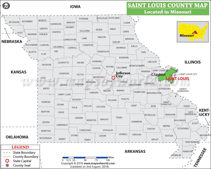 Saline County Map, Missouri