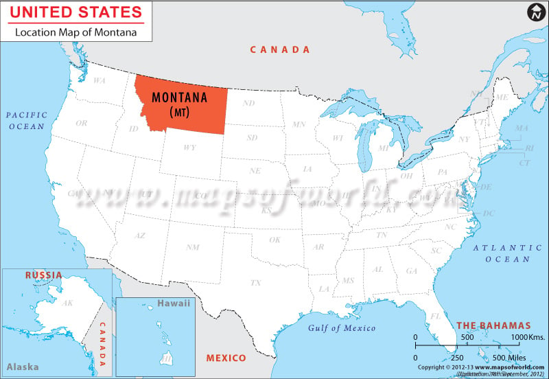 Where Is Montana Located Location Map Of Montana