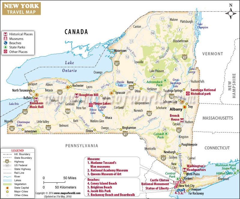 Map Of Tourist Attractions In New York City