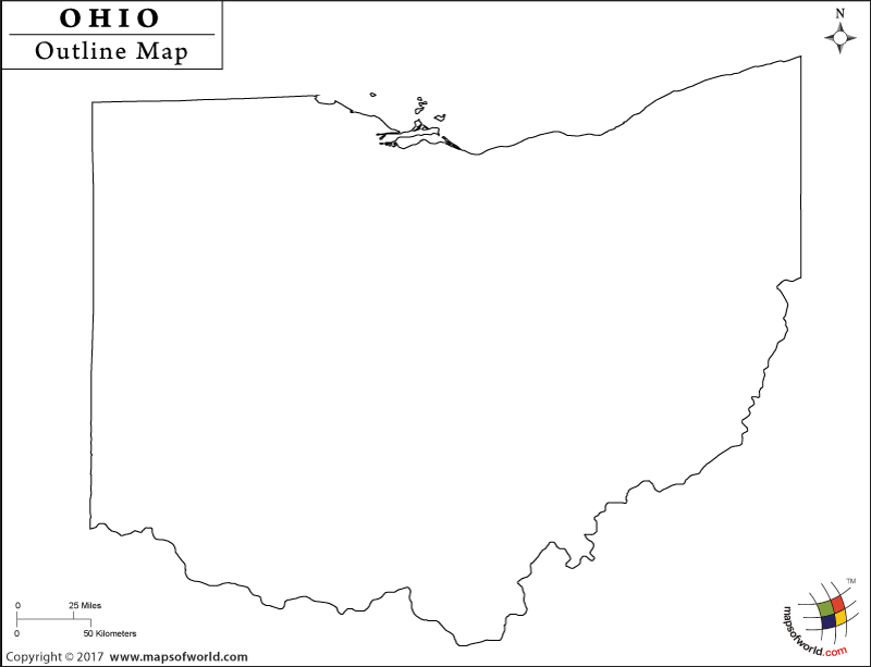 Blank Map Of Ohio Ohio Outline Map
