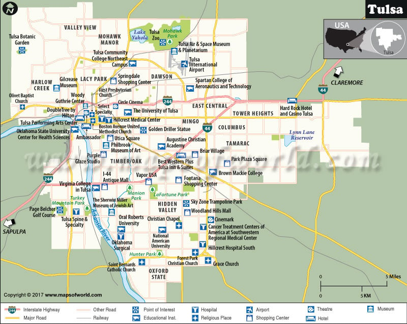 Tulsa City Map