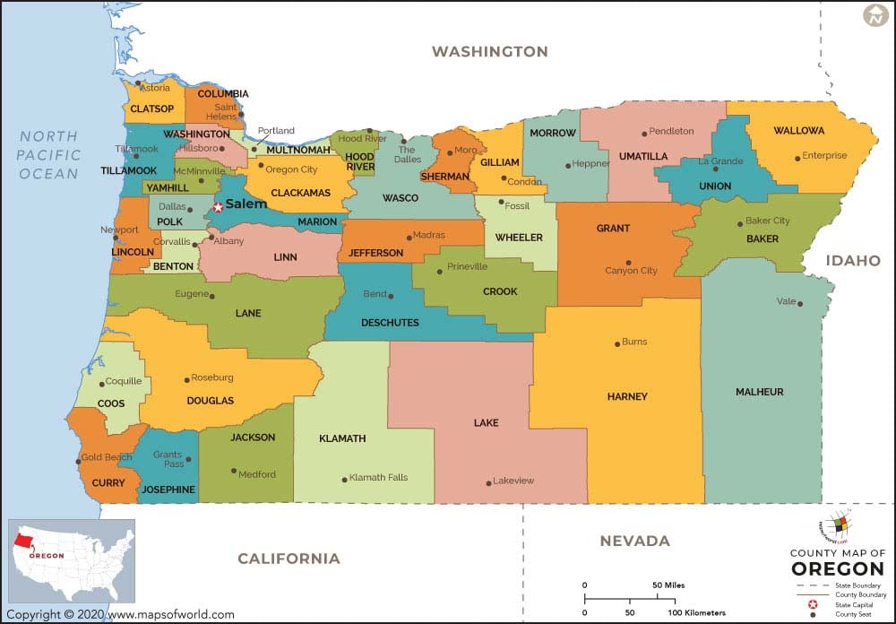 Oregon County Map Oregon Counties Counties In Oregon