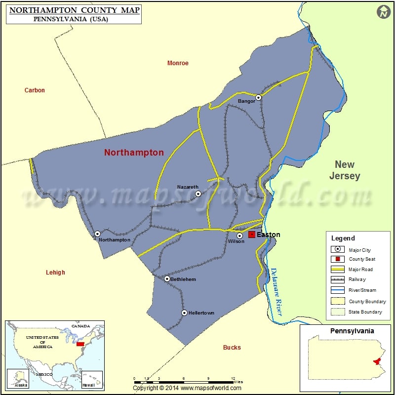 Northampton County Map for free download