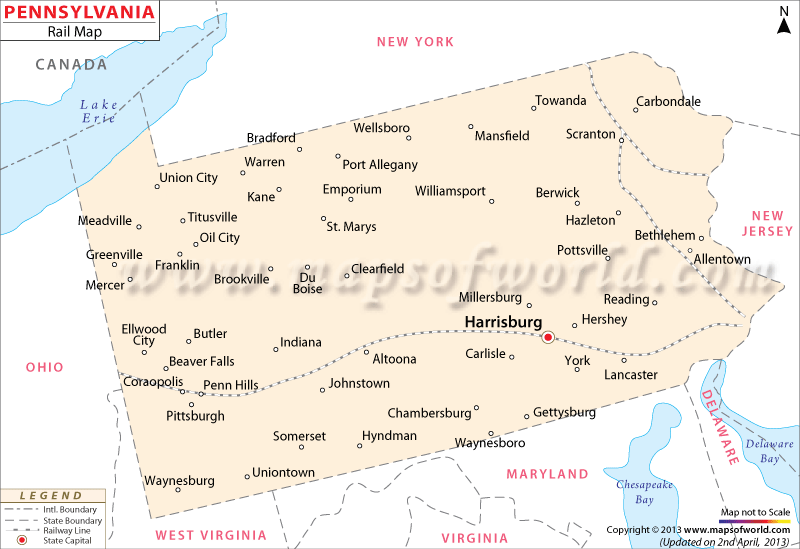 Pennsylvania Rail Map