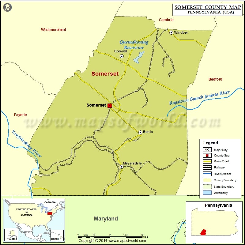 Somerset County Map for free download