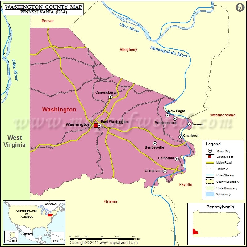 Washington County Map for free download