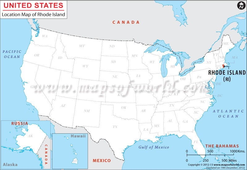 Where Is Rhode Island Located Location Map Of Rhode Island