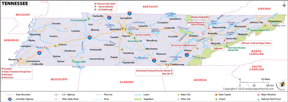 Maps of Tennessee