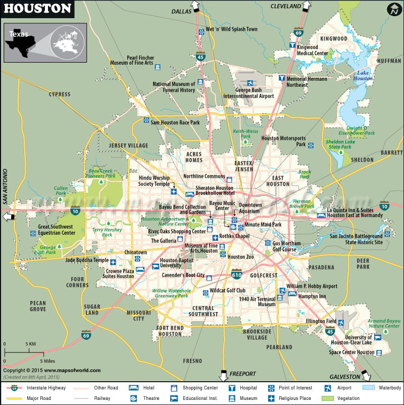 Houston Map Map Of Houston City Of Texas