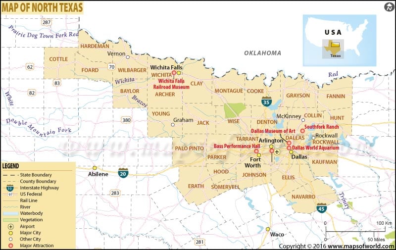Map of North Texas