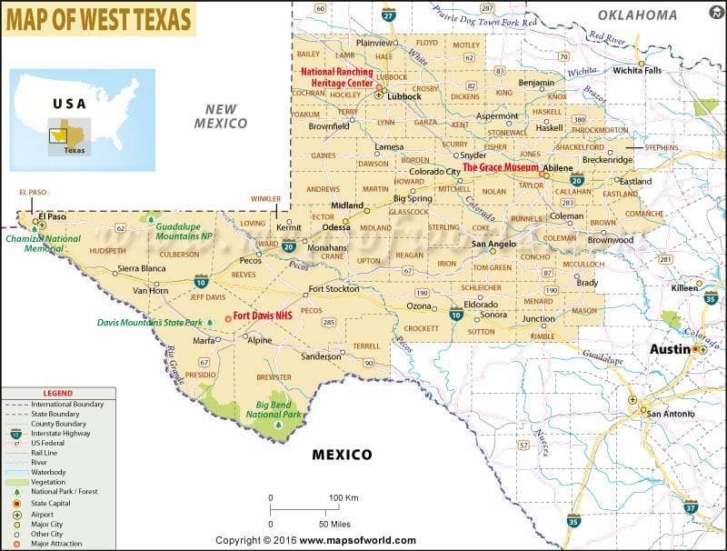 Map Of West Texas West Texas Map