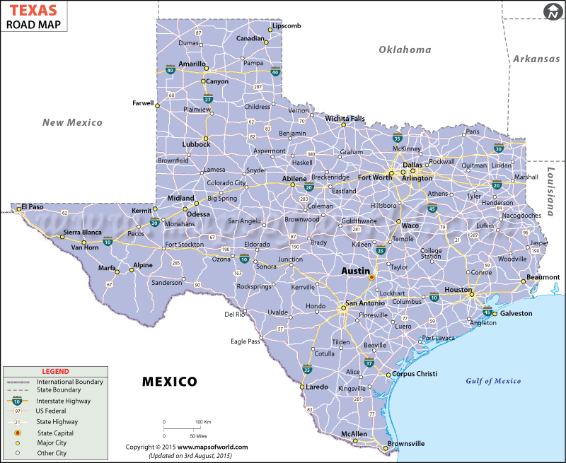 Texas Road Map Texas Highway Map