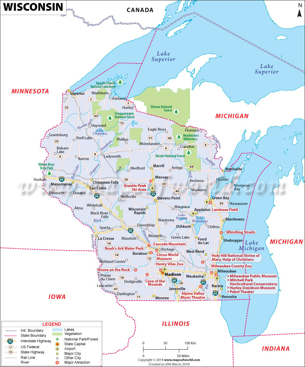 Wisconsin Map Map Of Wisconsin Wi Map