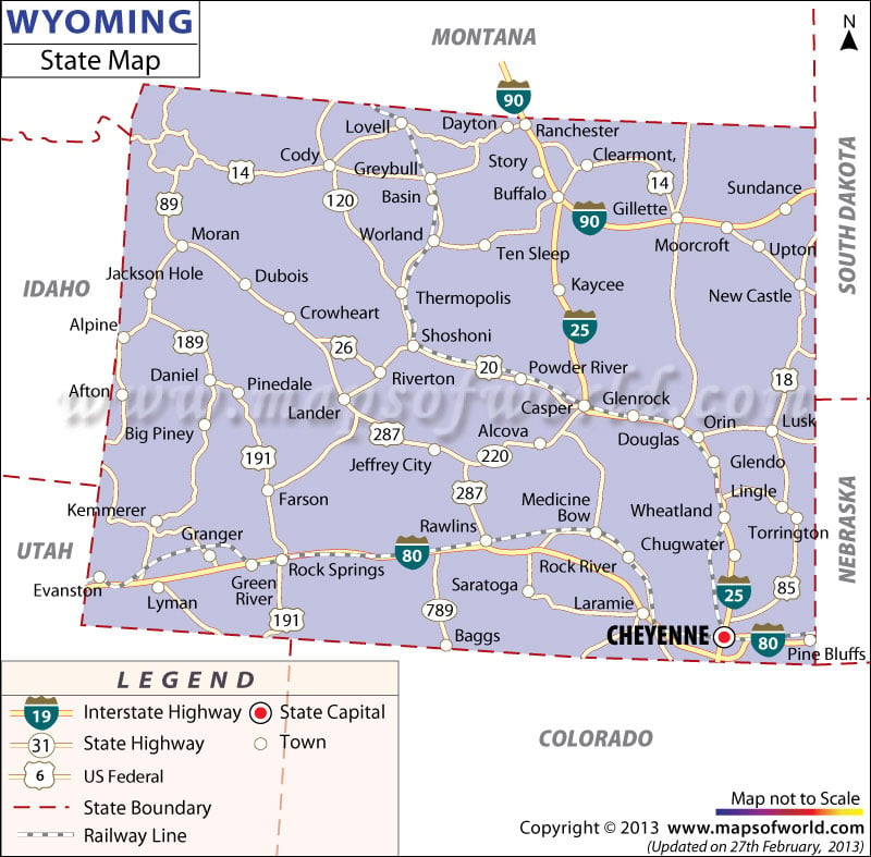 Wyoming State Map