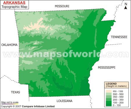 Arkansas Topographic Map