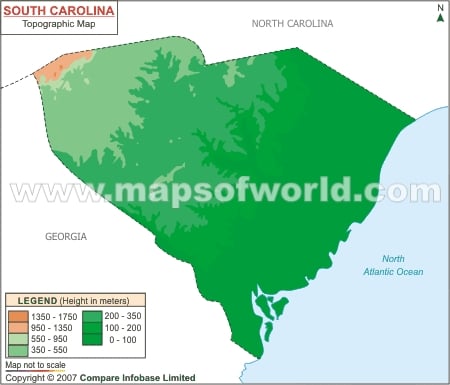 South Carolina Topographic Map