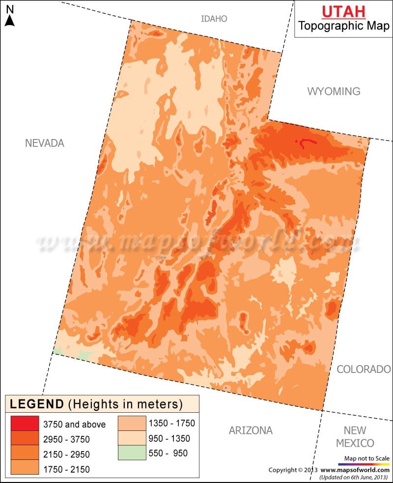 Utah Topographic Map