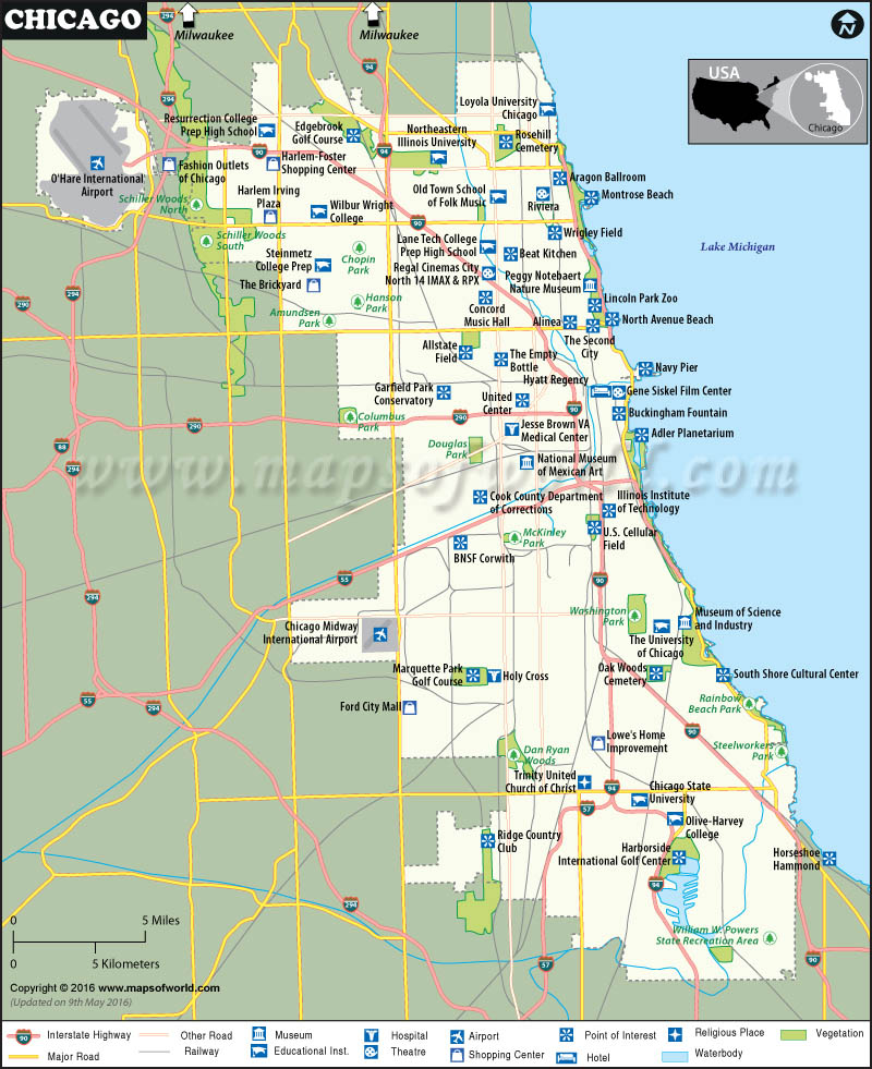 university of chicago map Chicago Map Map Of Chicago Neighborhoods Chicago Illinois Map