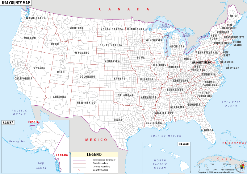 map of united states counties Us County Map Maps Of Counties In Usa Maps Of County Usa map of united states counties