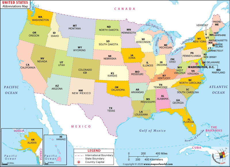 United States Map With Capitals Us States And Capitals Map