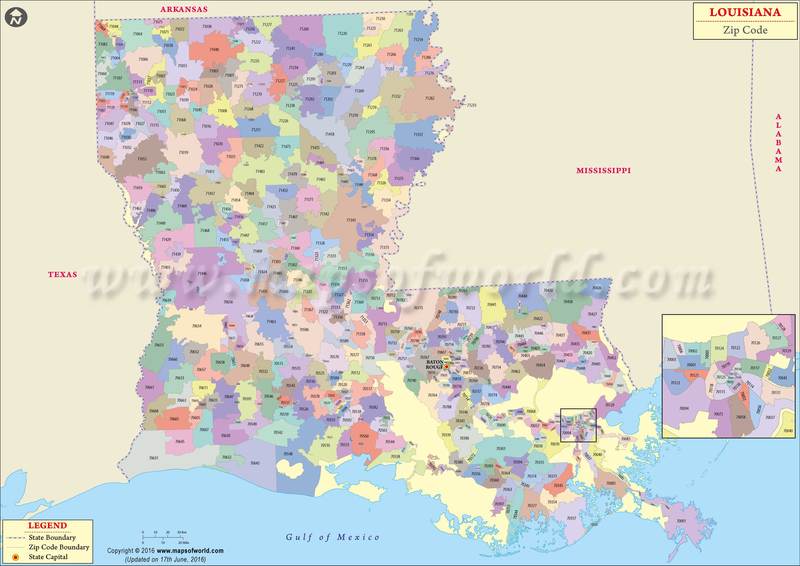 Louisiana Zip Code Map Louisiana Postal Code