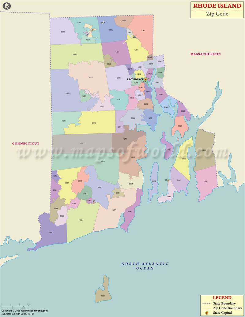 Rhode Island Zip Code Map Rhode Island Postal Code