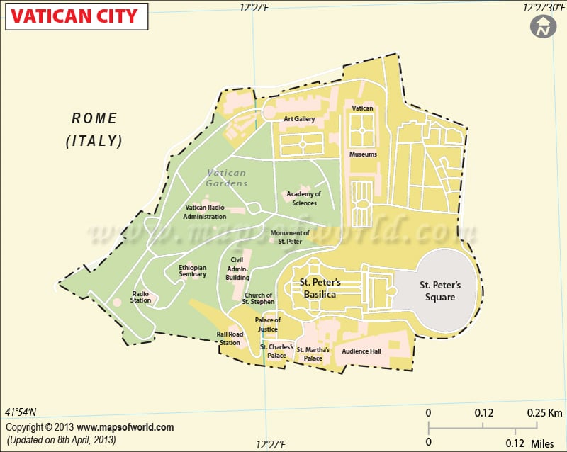 Location Map of Vatican City