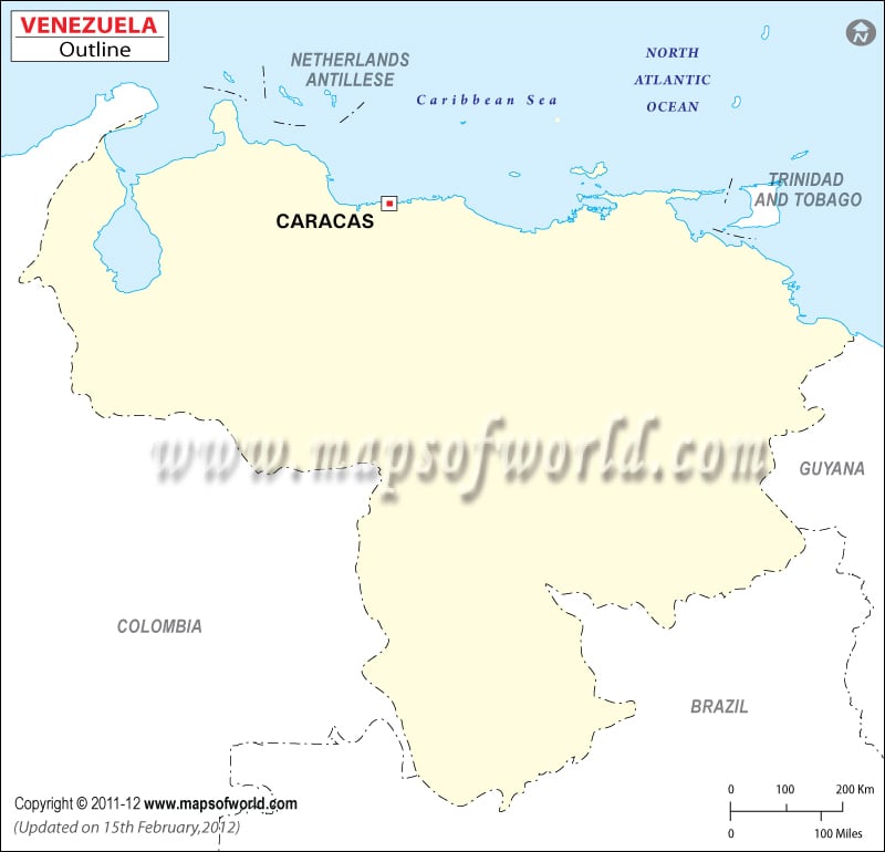 Venezuela Time Zone Map