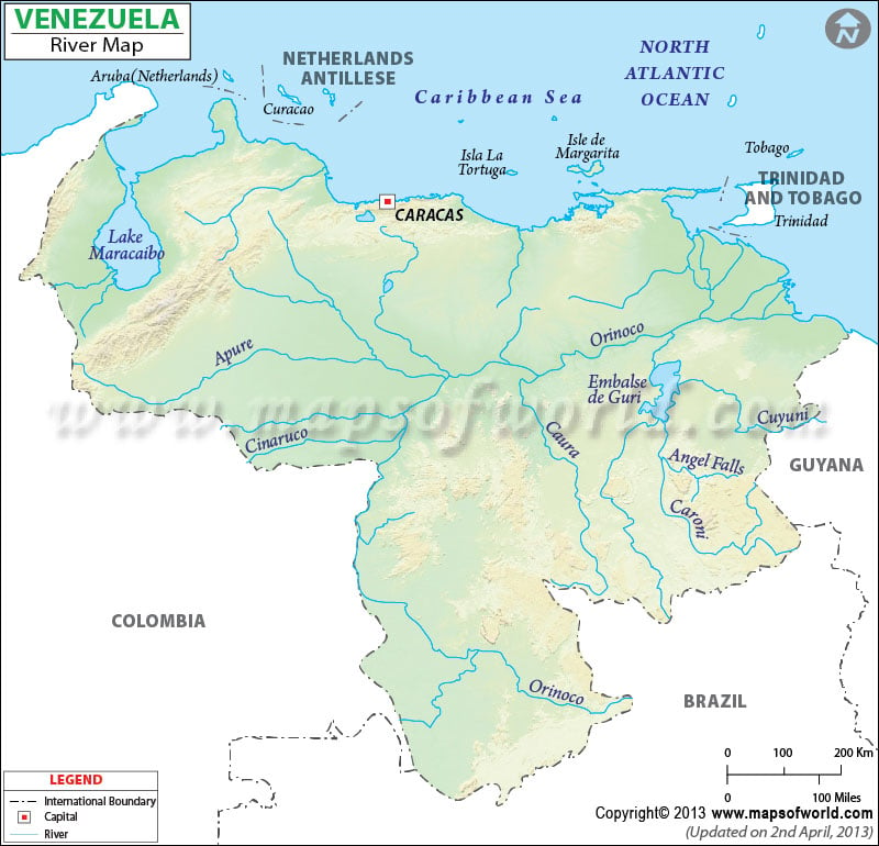 Venezuela River Map