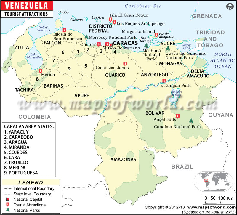 Venezuela Travel Map
