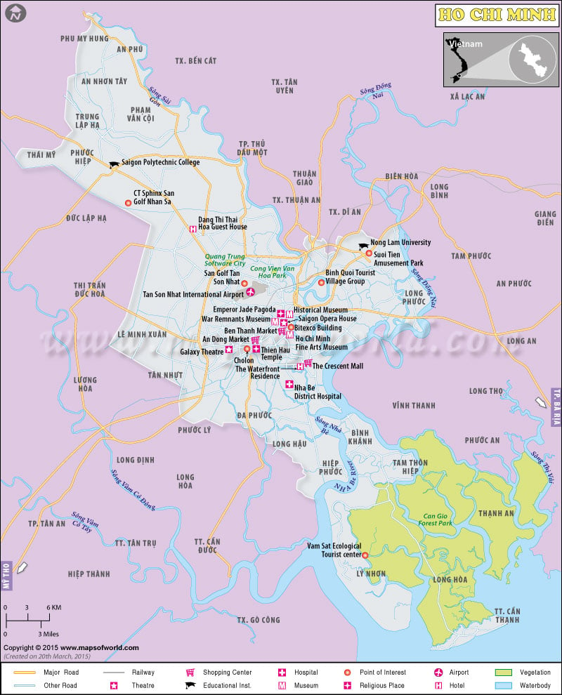 Ho Chi Minh Map Google Map Of Ho Chi Minh City Vietnam