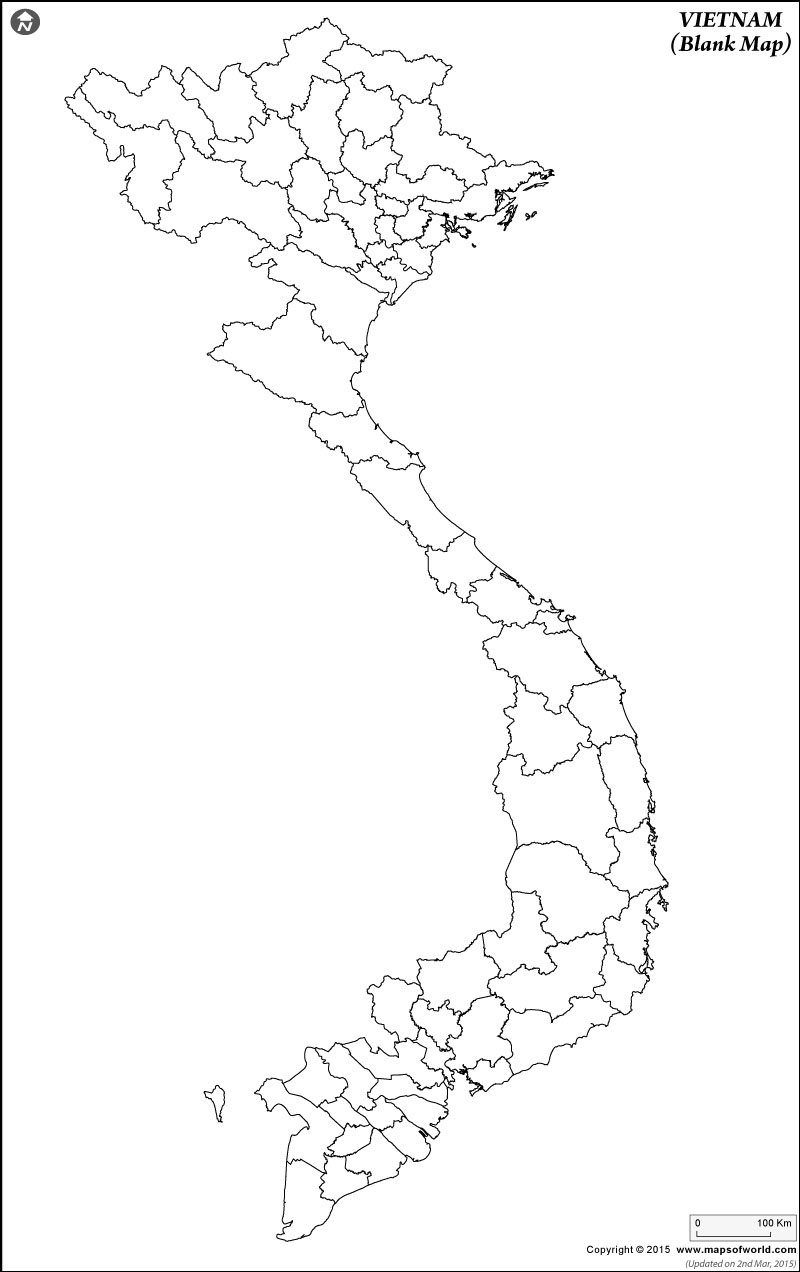 Vietnam Blank Map