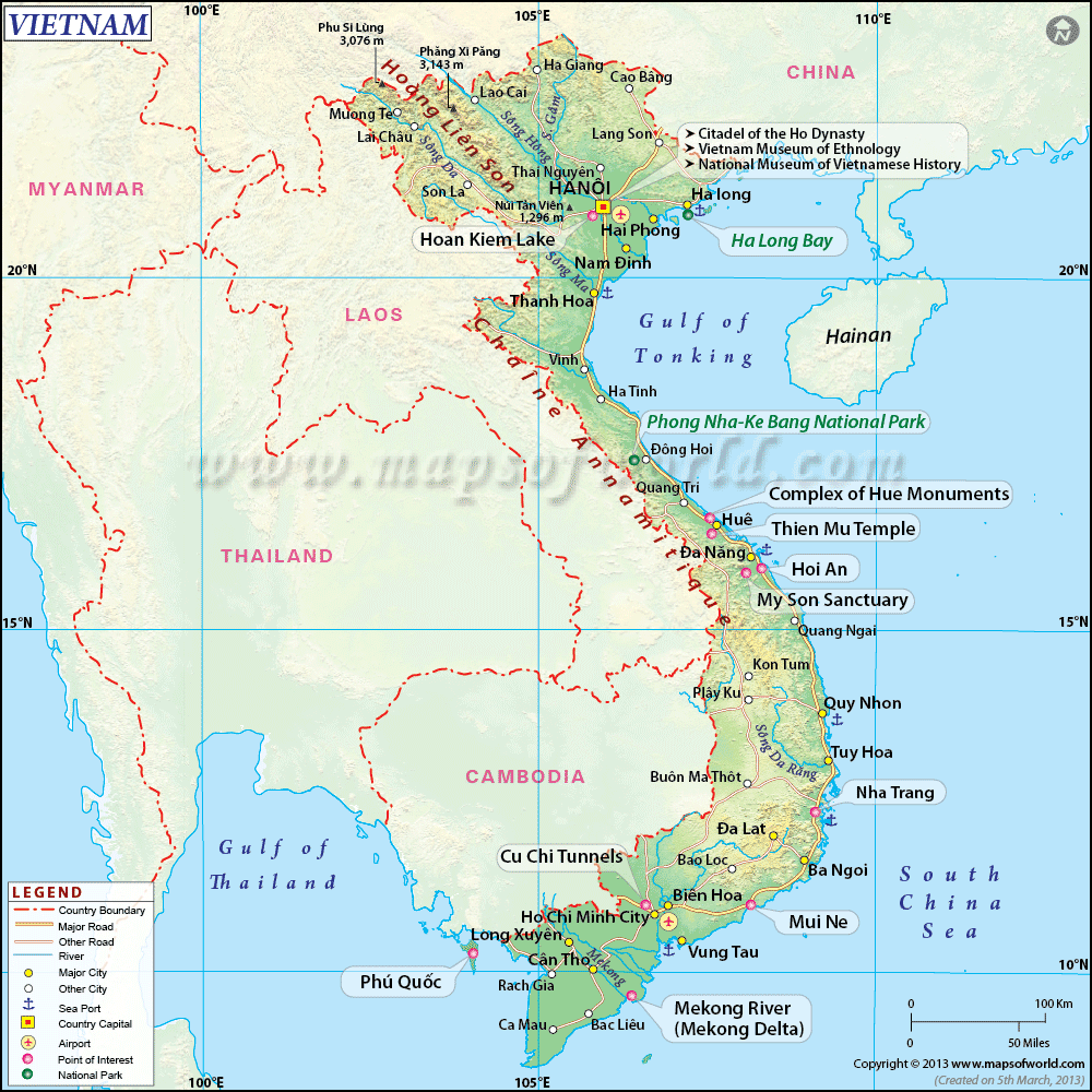 Map of Vietnam, Vietnam Map