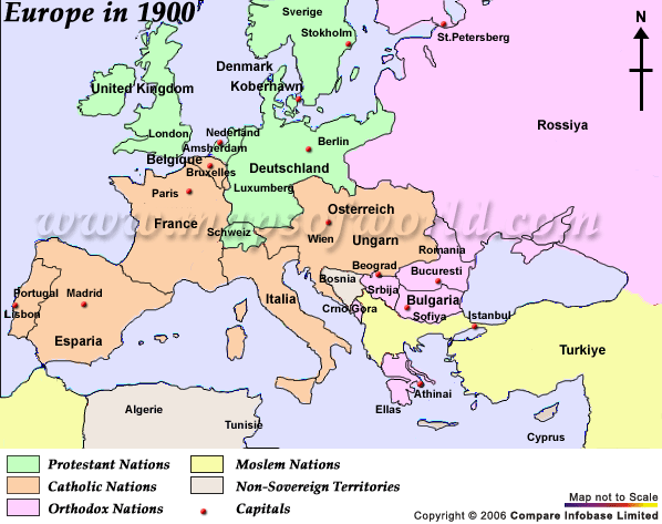 Europe History Map - 1900