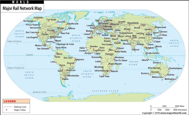 Major Rail Network Map