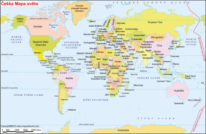 dubai mapa sveta Mapa světa, World Map in Czech dubai mapa sveta