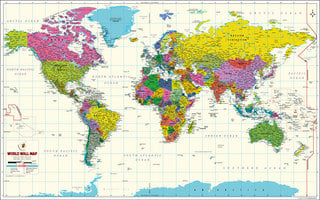 World Map Vivid Poster
