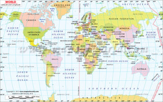 Latitude And Longitude Map World Map With Latitude Longitude