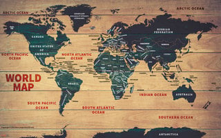 World Wood Map Poster