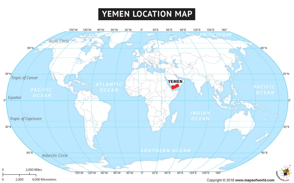 Where Is Yemen Located Location Map Of Yemen